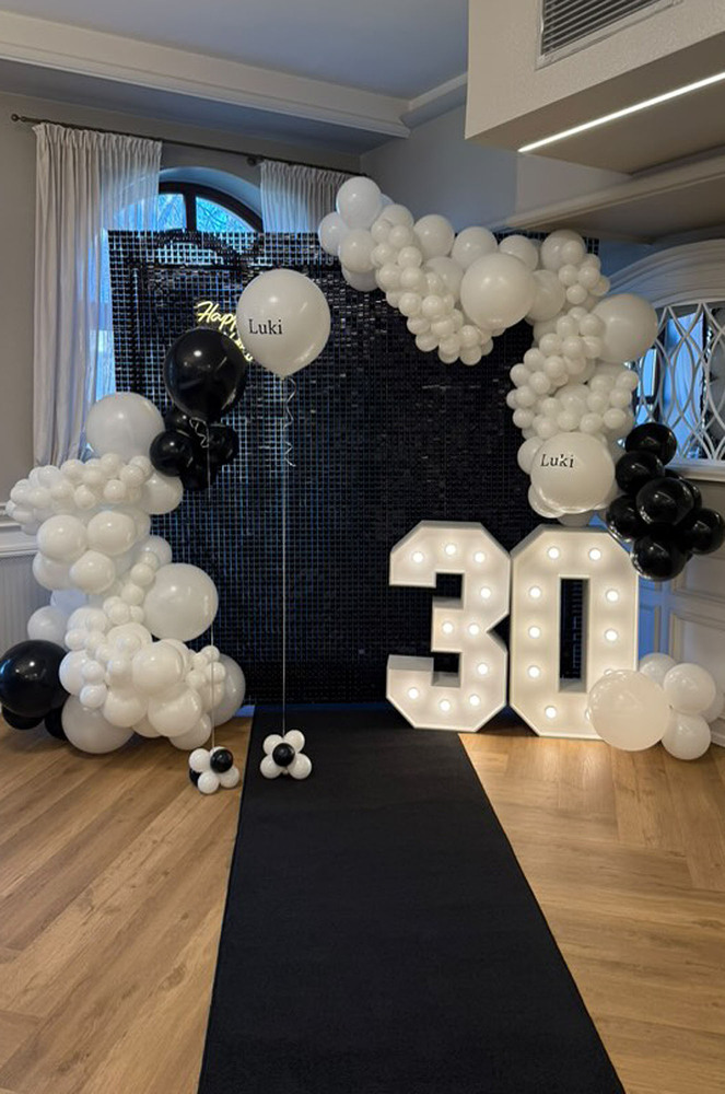 Číslice 3 – svíticí dekorace LED s žárovkami na narozeniny, výročí a eventy