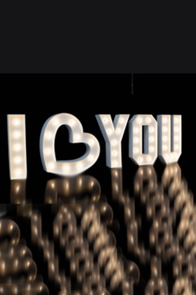 Bílý znak „Srdce“ ve stylu RETRO (s žárovkami).